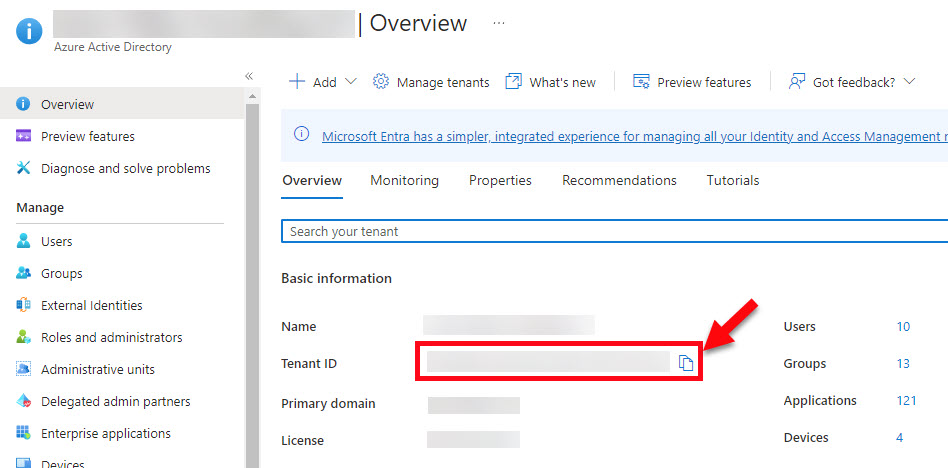 Screenshot of Azure Signin
