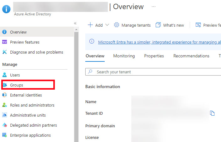 Screenshot of Azure Signin