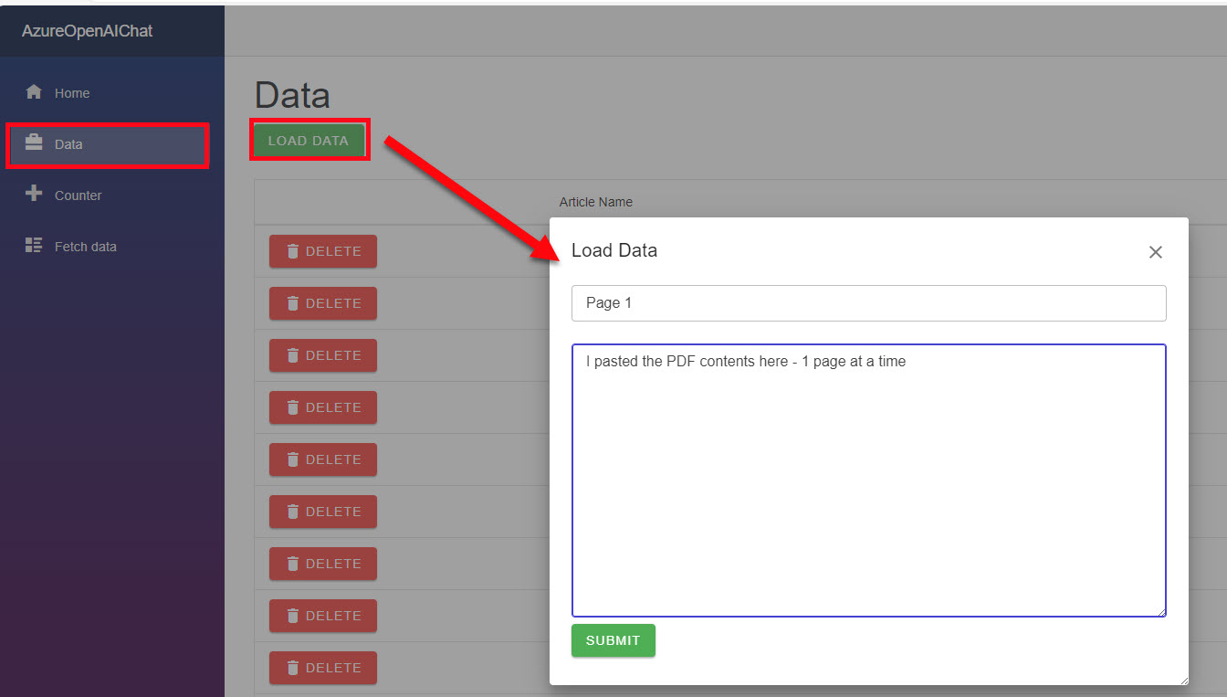 Loading the data