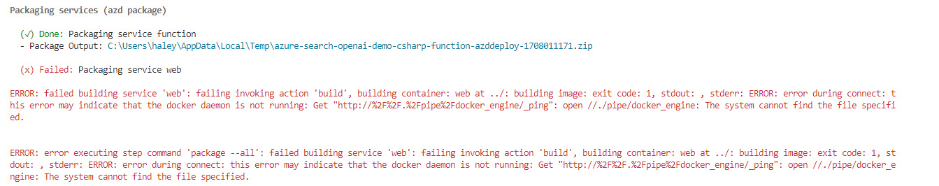 Docker not running error
