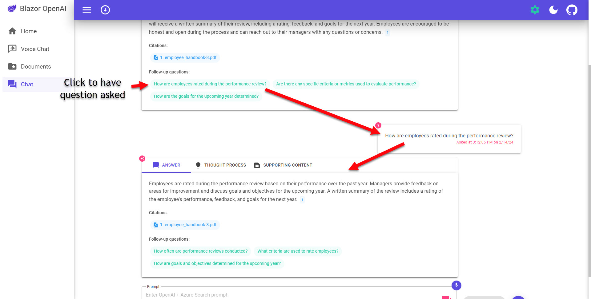 Answer tabs