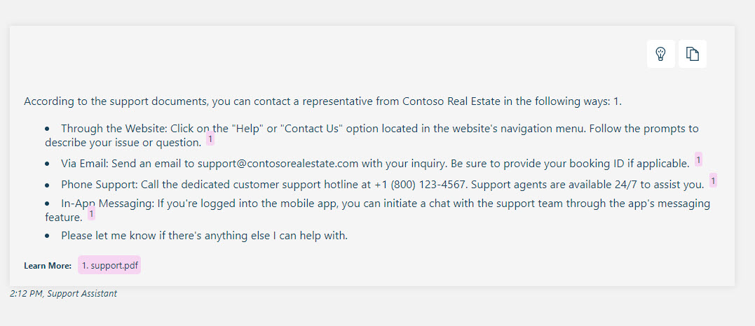 Answer to how to contact a representative