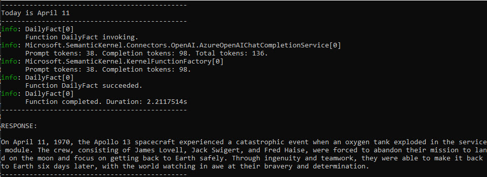 Prompt Output