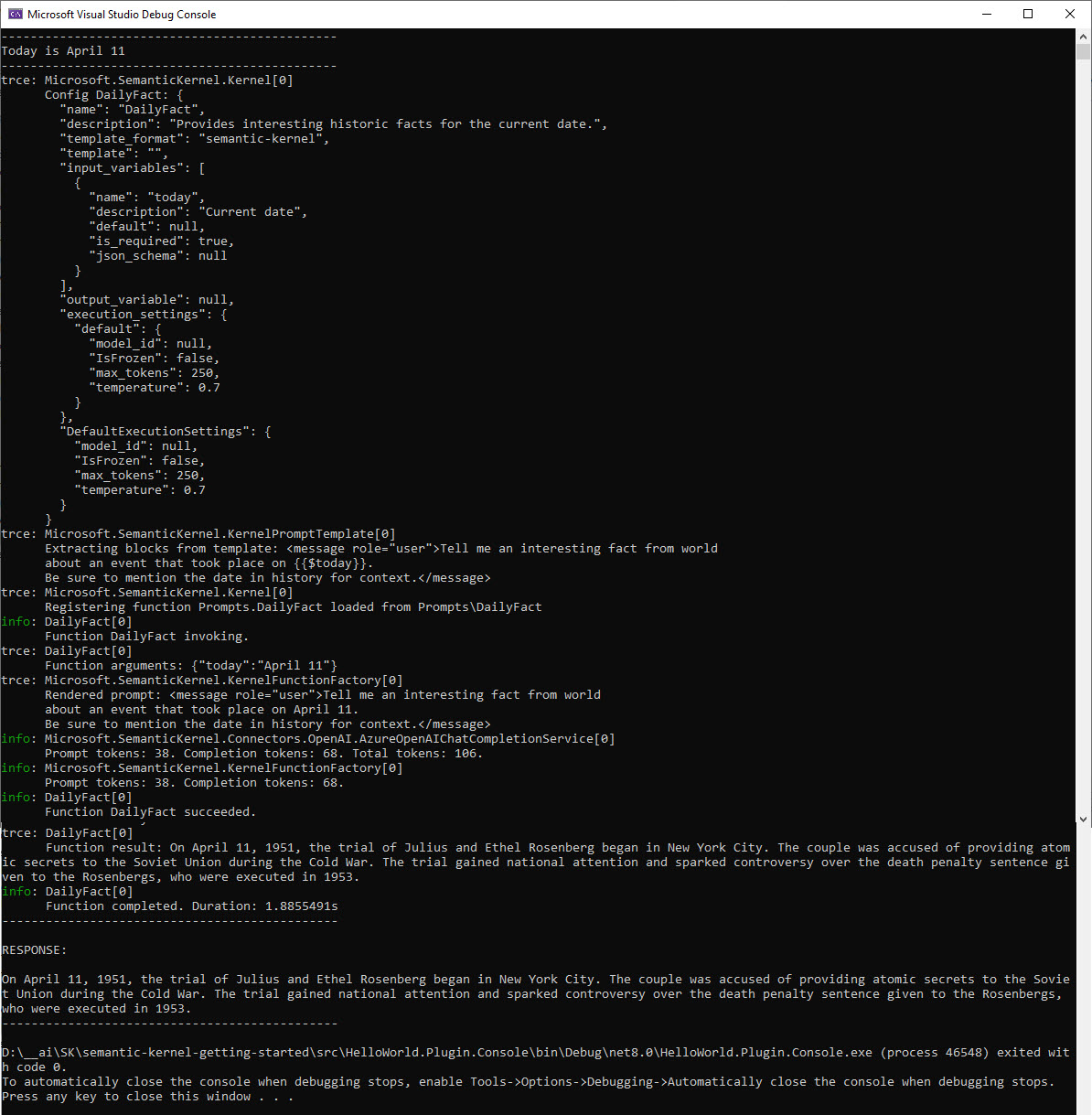 Prompt Output